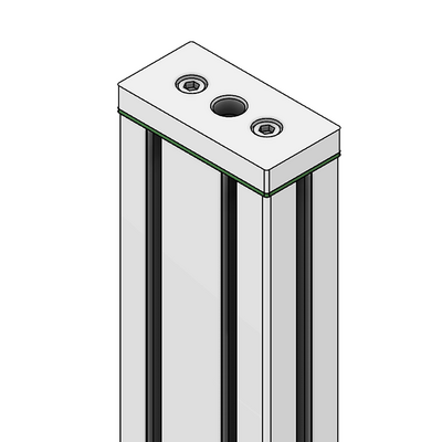 32-459014N-1 MODULAR SOLUTIONS PNEUMATIC PLATE 45MM X 90MM WITH GASKET 1/4 NPT THREADED CENTER THRU HOLE